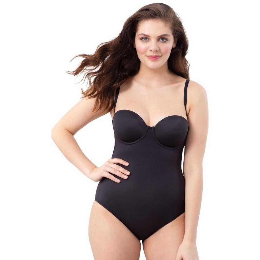 Maidenform Womens 34C Black Convertible Body Shaper Built-In Bra DMS108 NWT